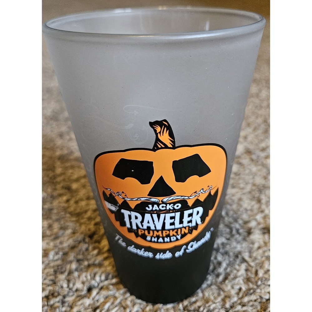 The Traveler Beer Co Jack-O Traveler Pumpkin Shandy Frosted Pint Glass Halloween